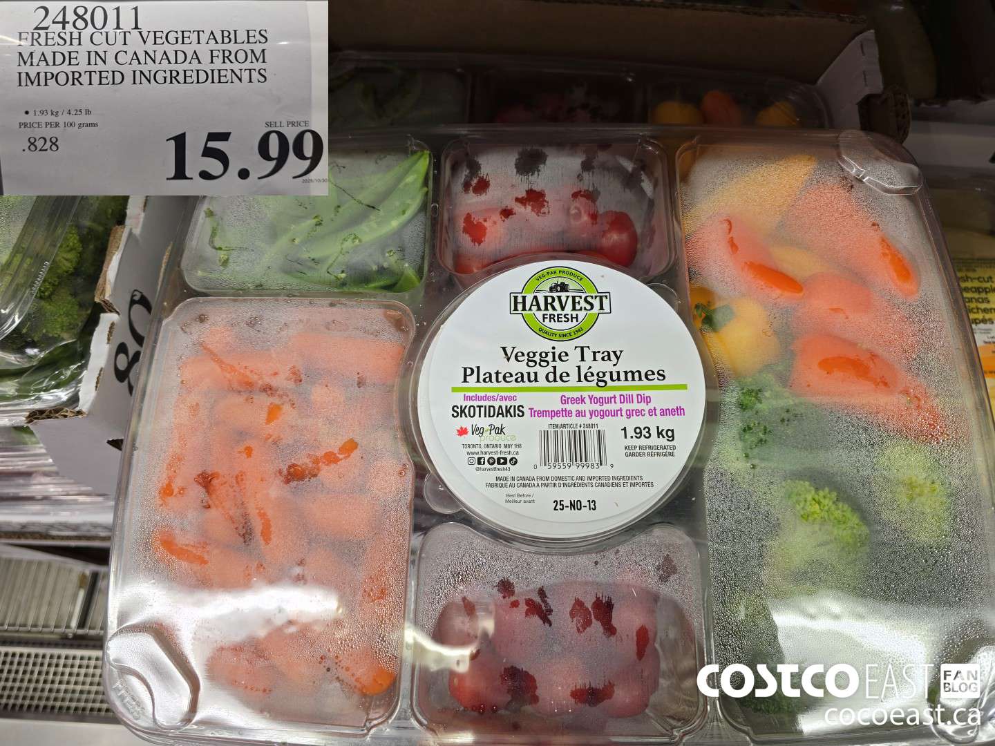 248011 FRESH CUT VEGETABLES MADE IN CANADA FROM IMPORTED INGREDIENTS $15.99