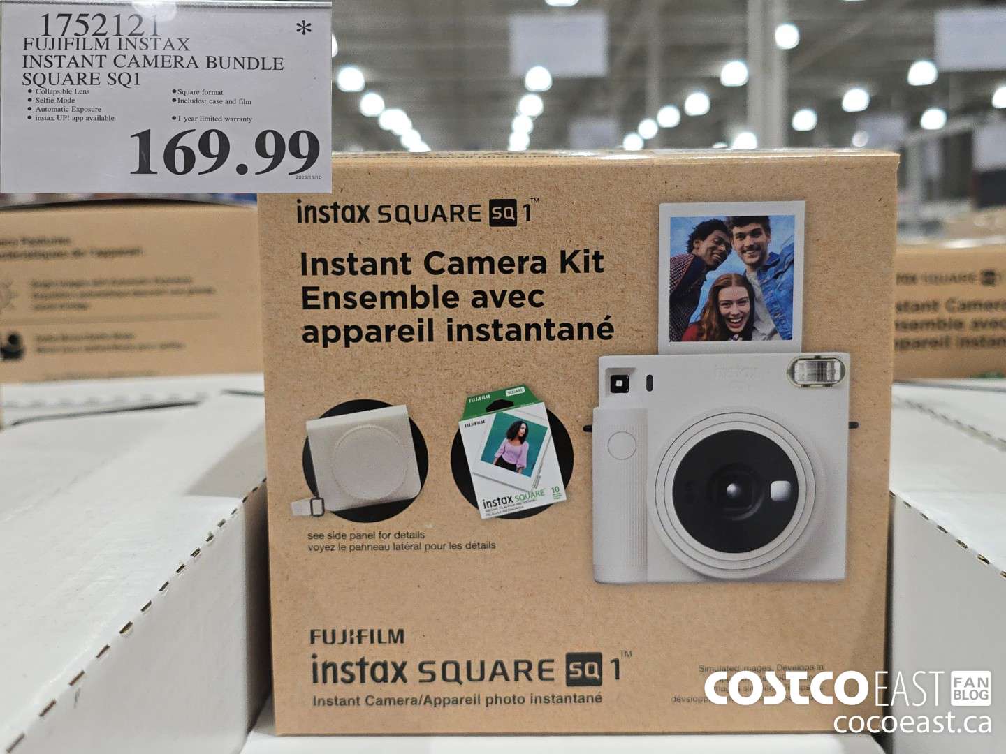 1752121 FUJIFILM INSTAX INSTANT CAMERA BUNDLE SQUARE SQ1 $169.99