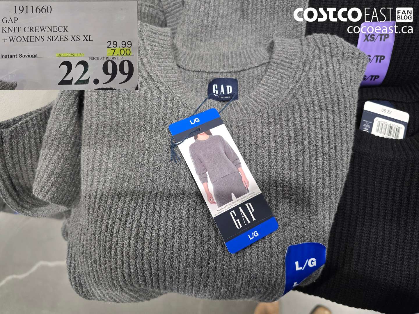 1911600 GAP KNIT CREWNECK +WOMENS SIZES XS-XL ($7.00 INSTANT SAVINGS EXPIRES ON 2025-11-30) $22.99
