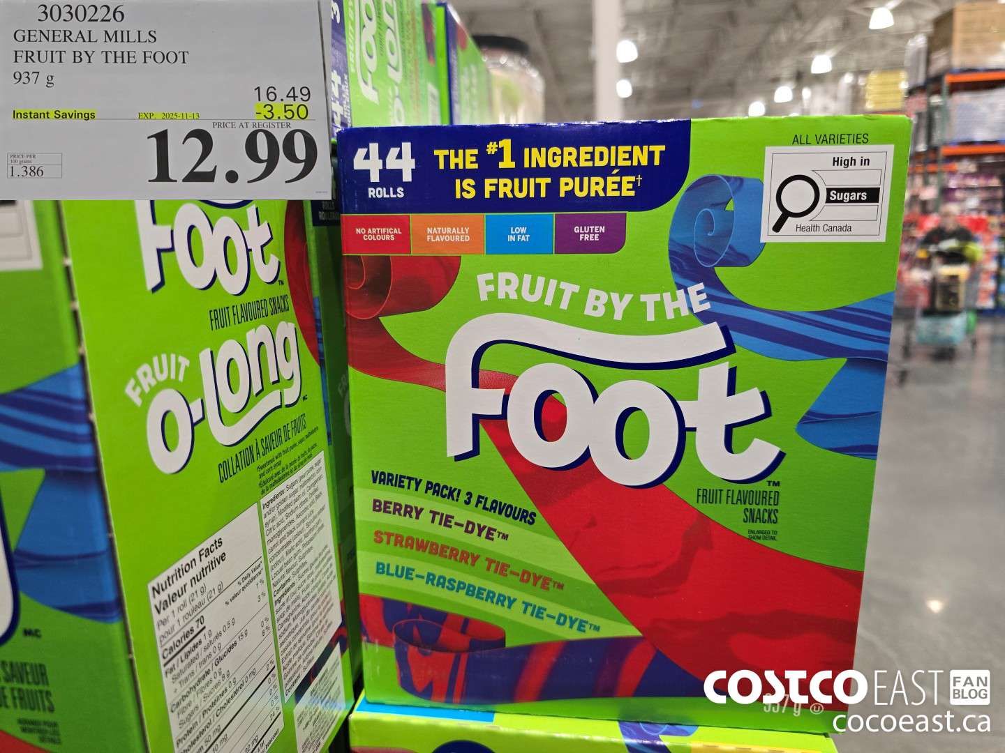 3030226 GENERAL MILLS FRUIT BY THE FOOT 937 G ($3.50 INSTANT SAVINGS EXPIRES ON 2025-11-13) $12.99