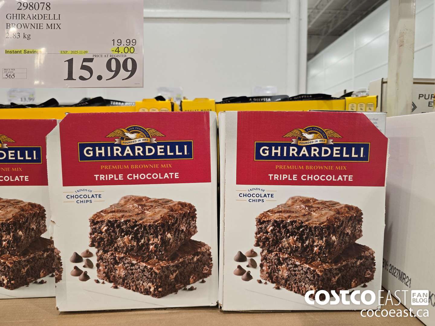 298078 GHIRARDELLI BROWNIE MIX 2.83 KG ($4.00 INSTANT SAVINGS EXPIRES ON 2025-11-09) $15.99