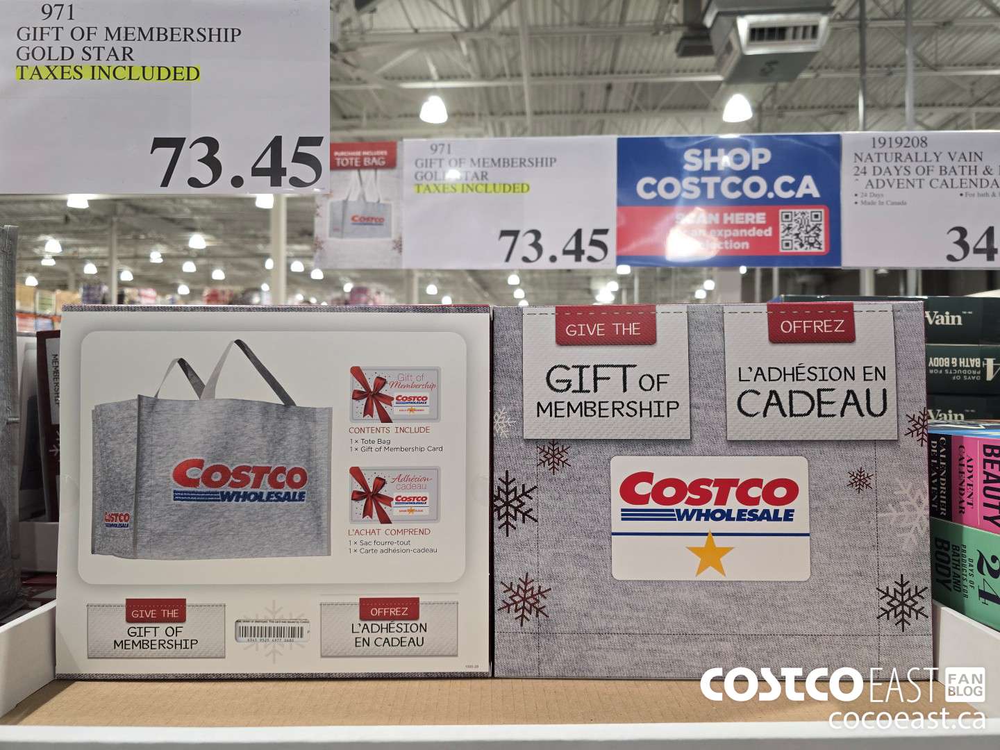 971 GIFT OF MEMBERSHIP GOLD STAR ONTARIO TAXES INCLUDED $73.45