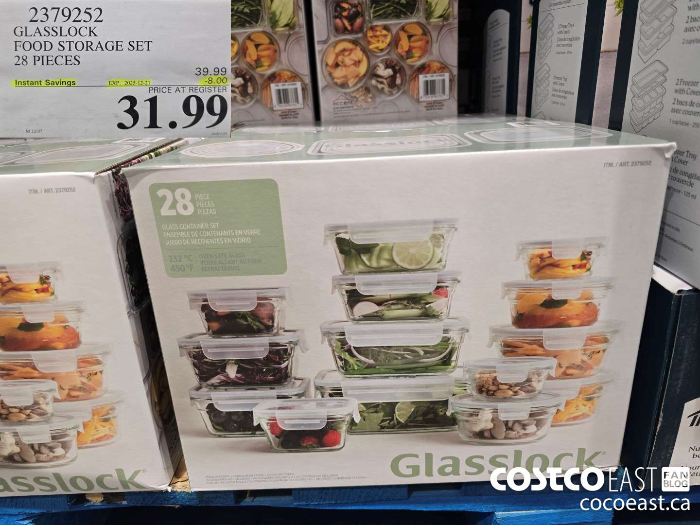 2379252 GLASSLOCK FOOD STORAGE SET 28 PIECES ($8.00 INSTANT SAVINGS EXPIRES ON 2025-12-21) $31.99