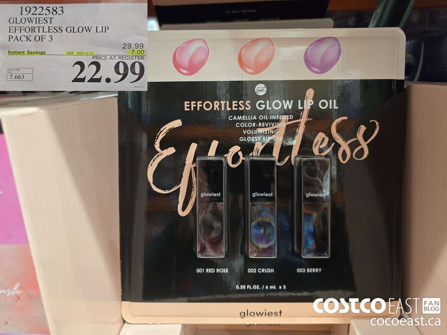 19225383 GLOWIEST EFFORTLESS GLOW LIP PACK OF 3 ($7.00 INSTANT SAVINGS EXPIRES ON 2025-11-23) $22.99