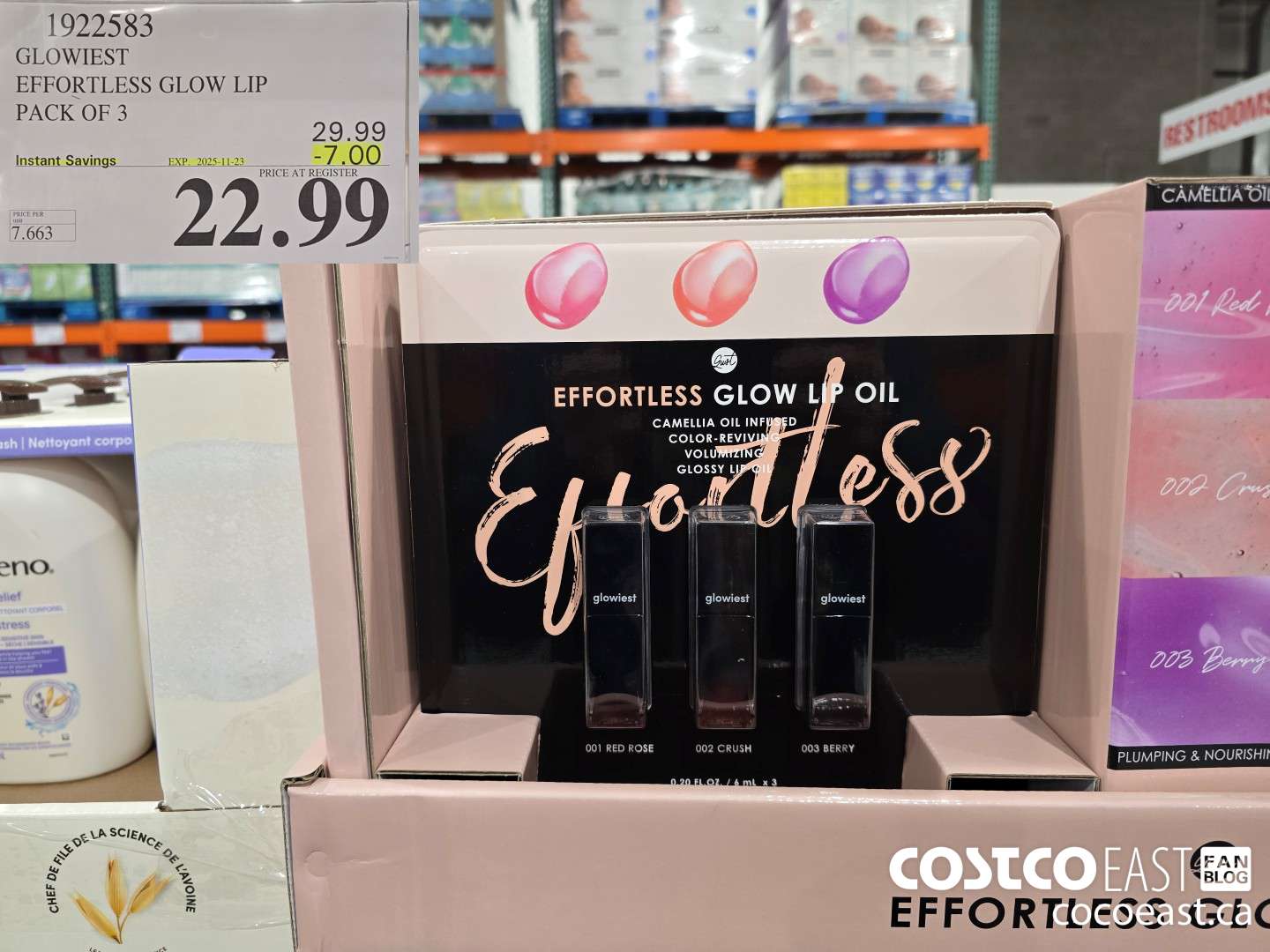 1922583 GLOWIEST EFFORTLESS GLOW LIP PACK OF 3 ($7.00 INSTANT SAVINGS EXPIRES ON 2025-11-23) $22.99