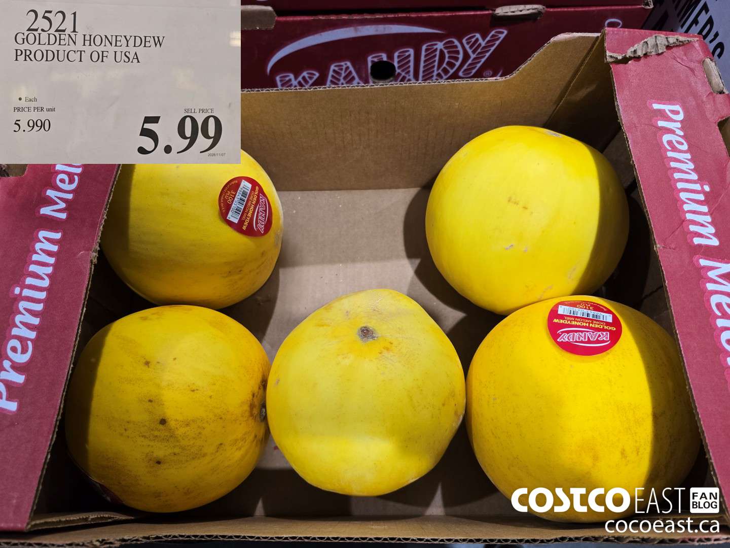 2521 GOLDEN HONEYDEW PRODUCT OF USA $5.99