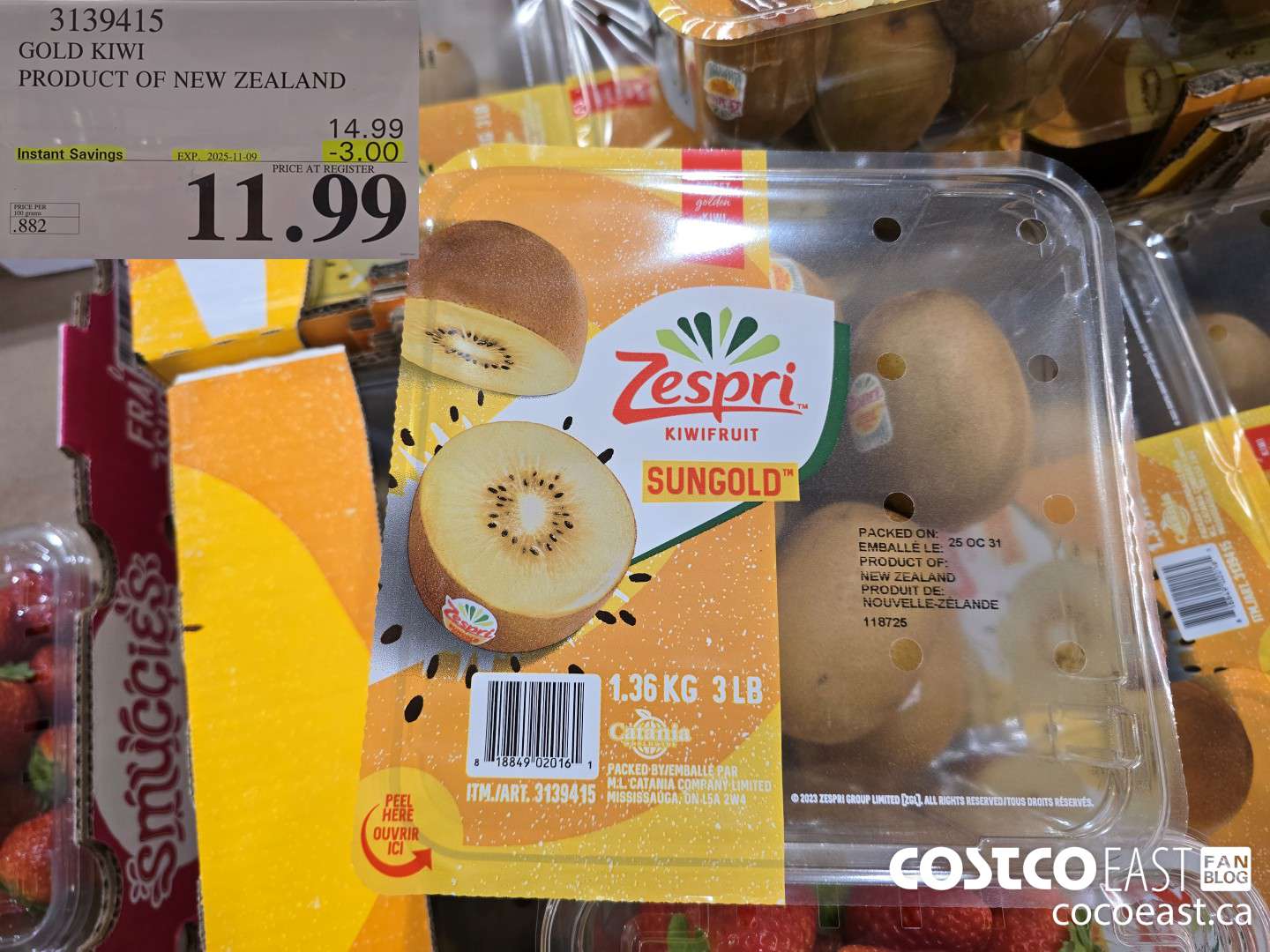 3139415 GOLD KIWI PRODUCT OF NEW ZEALAND ($3.00 INSTANT SAVINGS EXPIRES ON 2025-11-09) $11.99