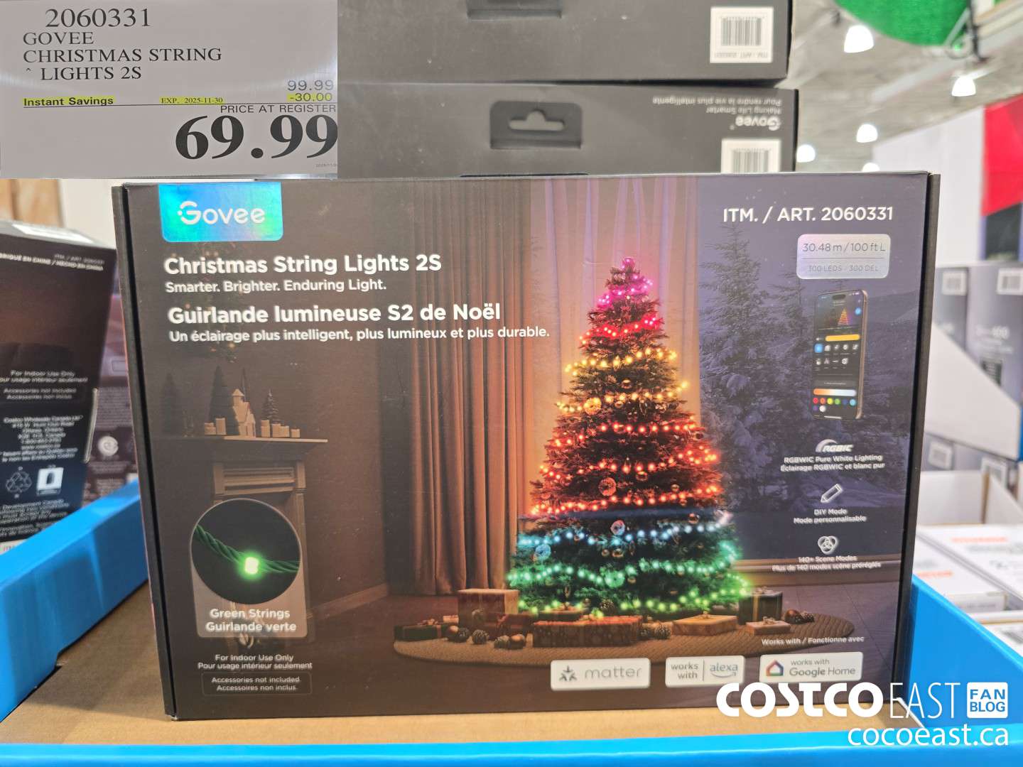 2060331 GOVEE CHRISTMAS STRING LIGHTS 2S ($30.00 INSTANT SAVINGS EXPIRES ON 2025-11-30) $69.99