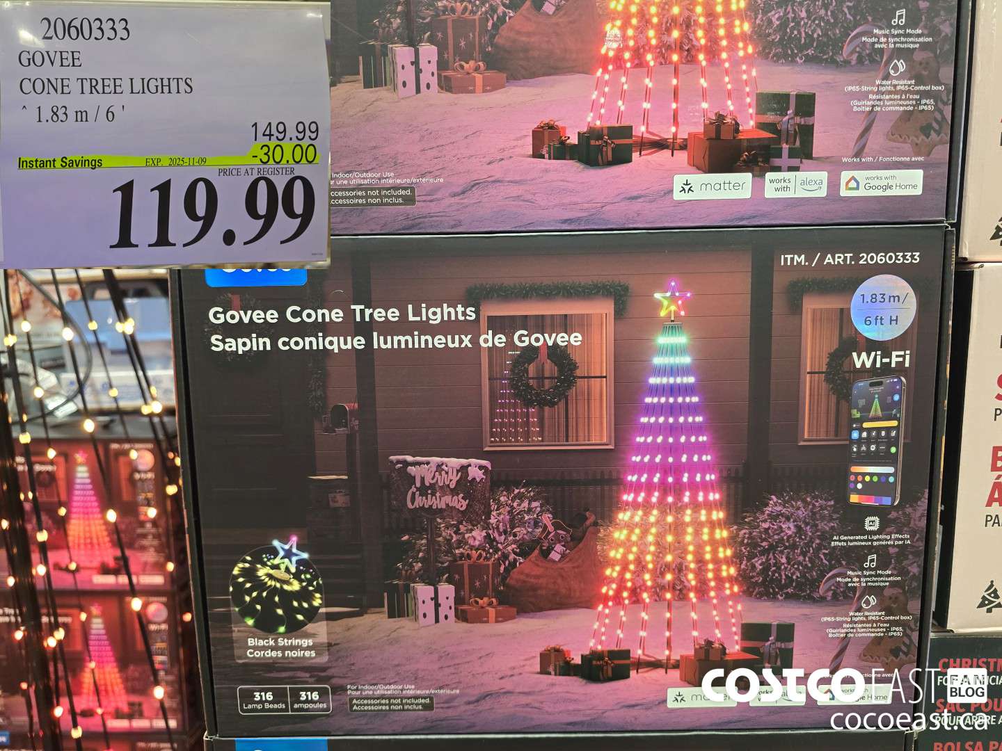 2060333 GOVEE CONE TREE LIGHTS 1.83 M / 6' ($30.00 INSTANT SAVINGS EXPIRES ON 2025-11-09) $119.99