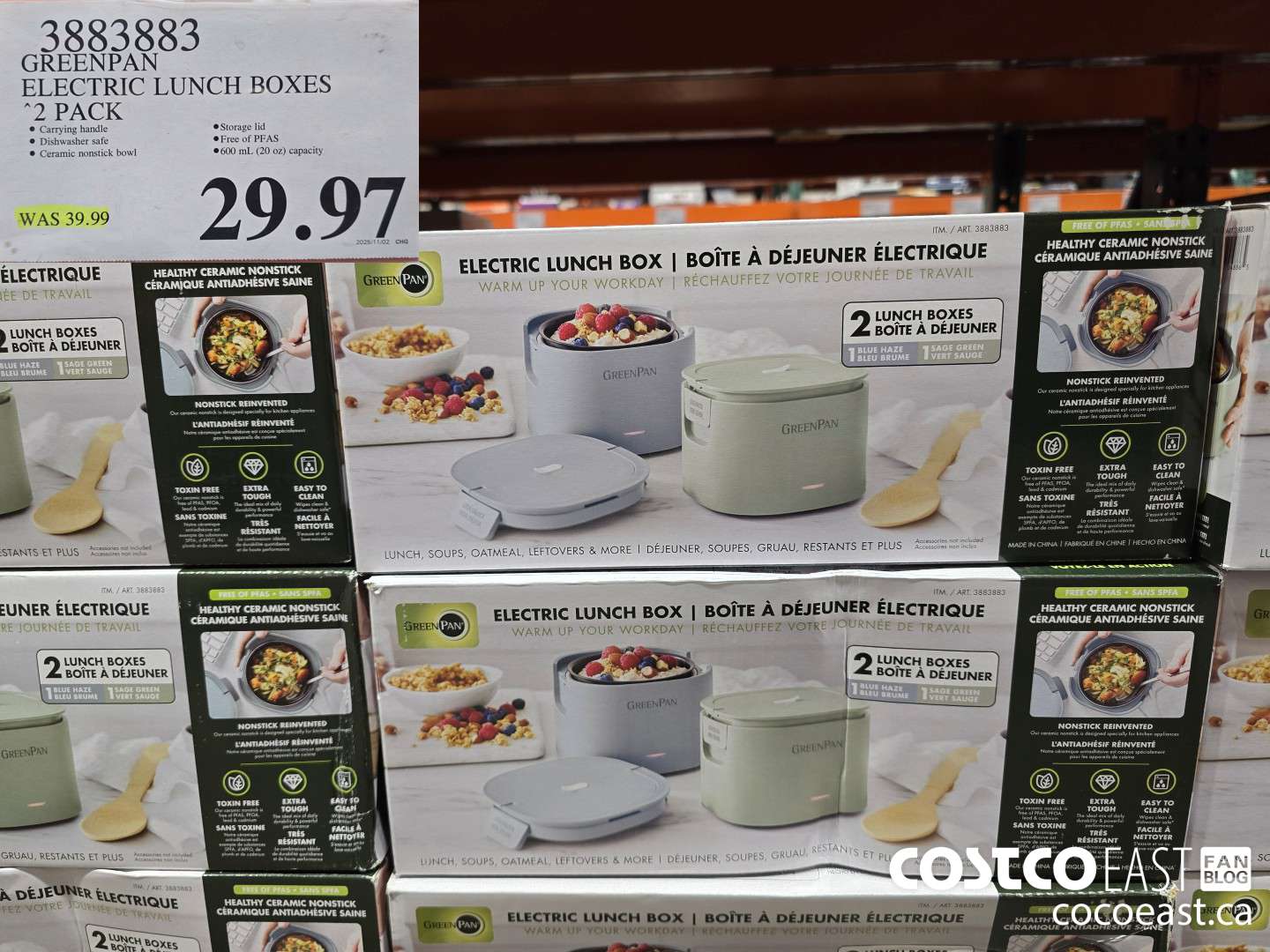 3883883 GREENPAN ELECTRIC LUNCH BOXES 2-PACK $29.97