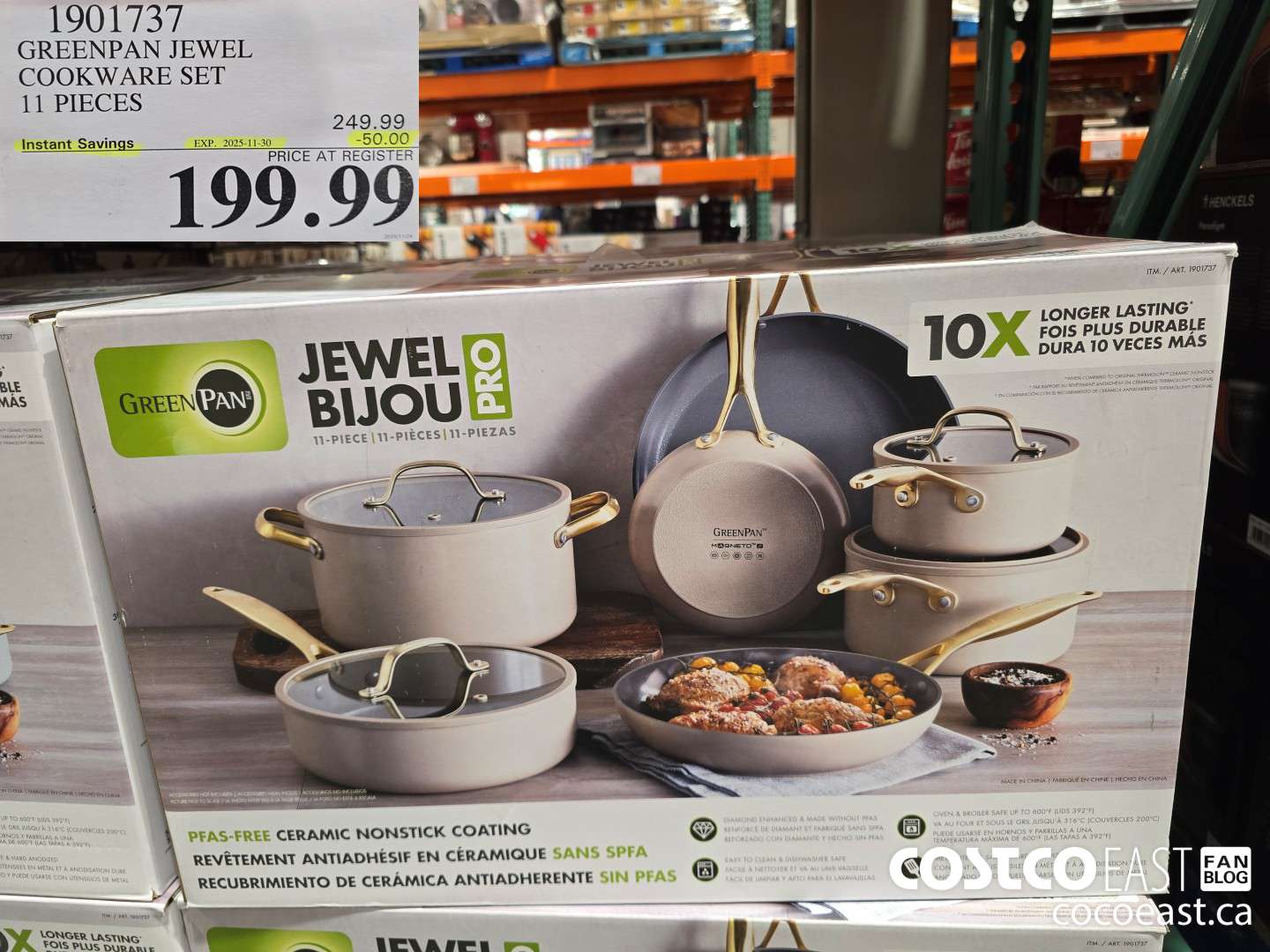 1901737 GREENPAN JEWEL COOKWARE SET 11 PIECES ($50.00 INSTANT SAVINGS EXPIRES ON 2025-11-30) $199.99
