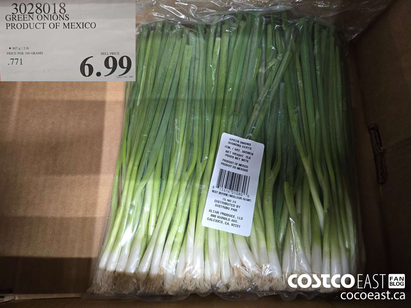 3028018 GREEN ONIONS PRODUCT OF MEXICO $6.99