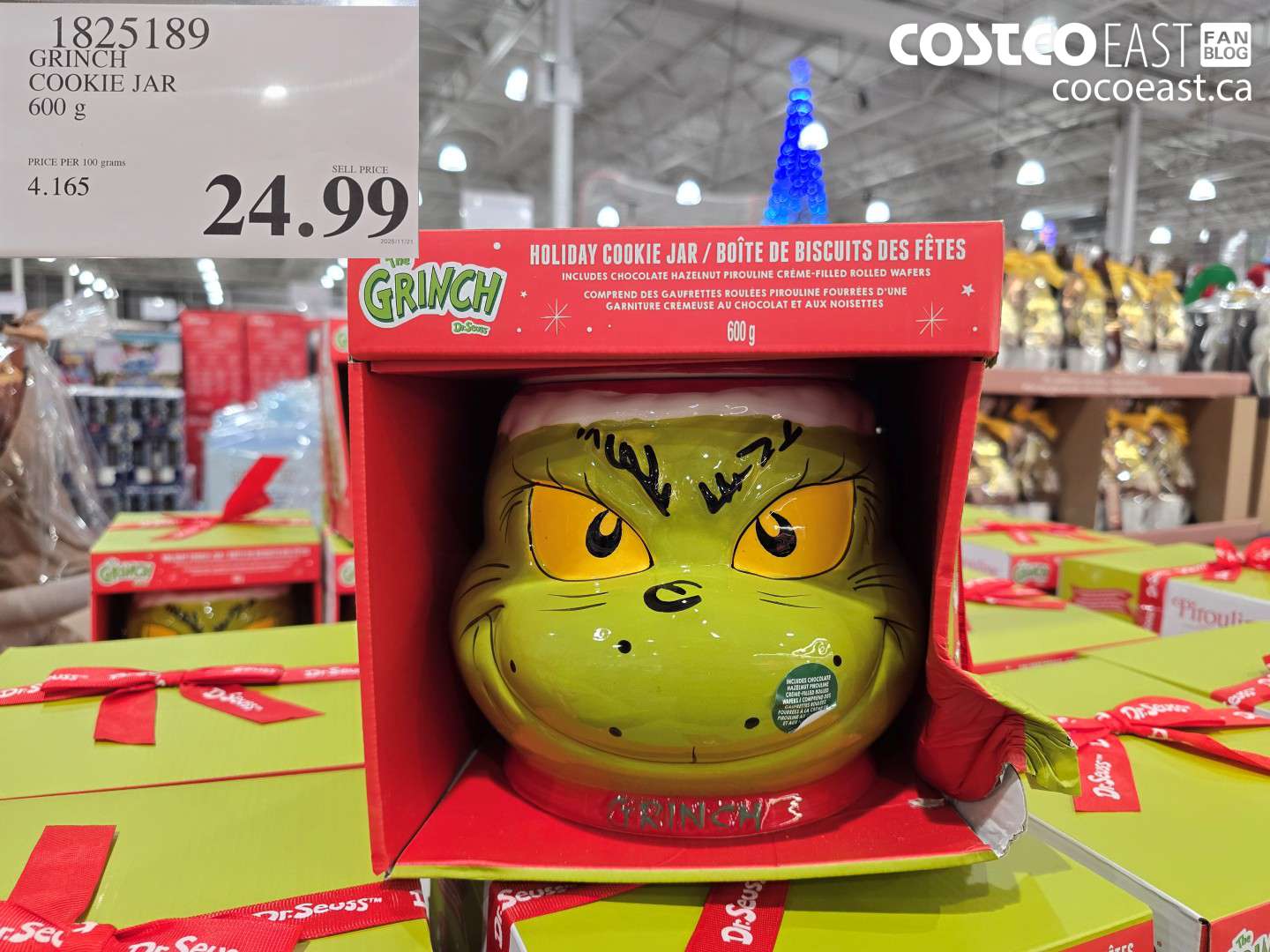 1825189 GRINCH COOKIE JAR 600 g $24.99