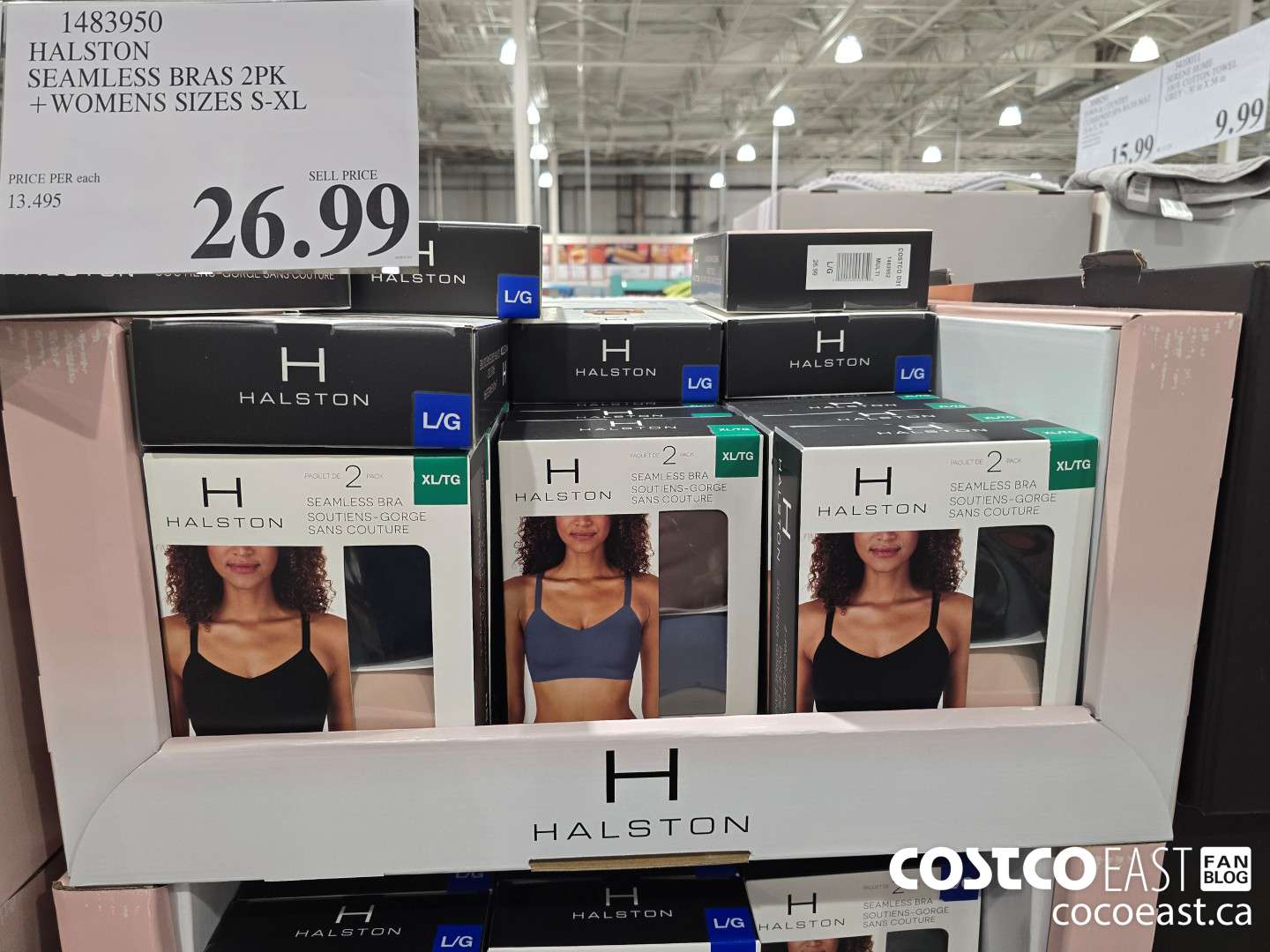 1483950 HALSTON SEAMLESS BRA 2PK +LADIES SIZES S-XL $26.99