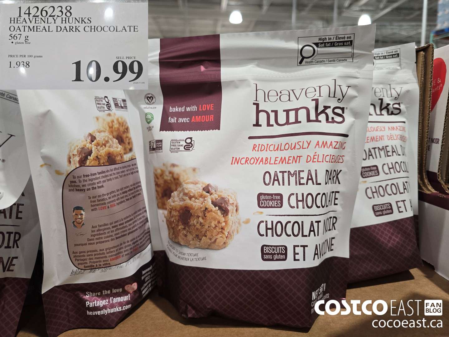 1426238 HEAVENLY HUNKS OATMEAL DARK CHOCOLATE 567 g $10.99