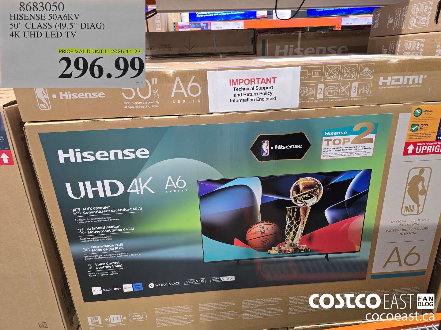 8683050 HISENSE 50A6KV 50