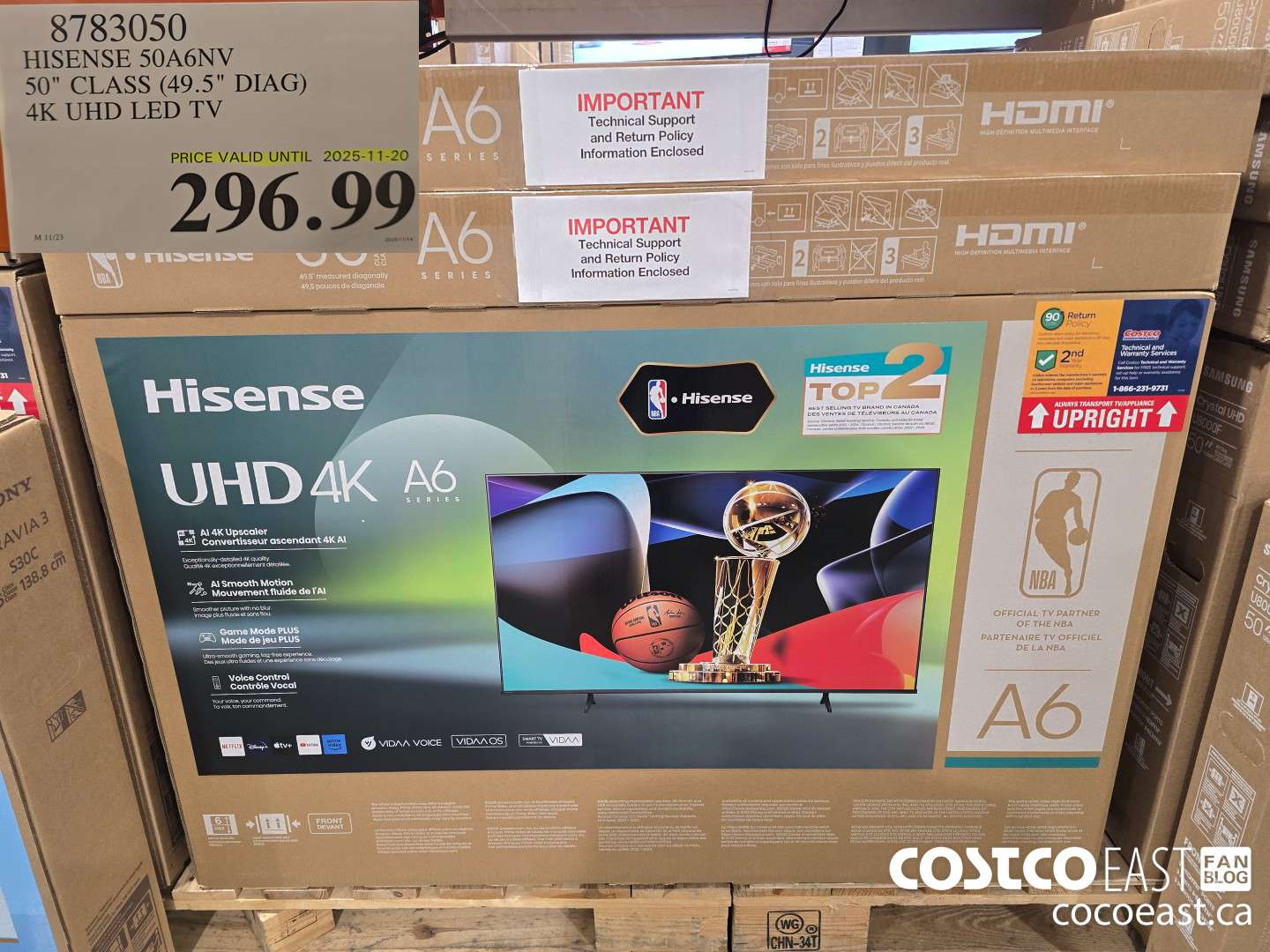 8783050 HISENSE 50A6NV 50