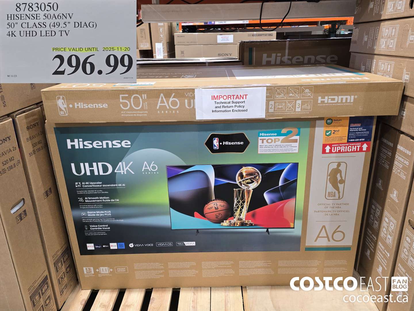 8783050 HISENSE 50A6NV 50