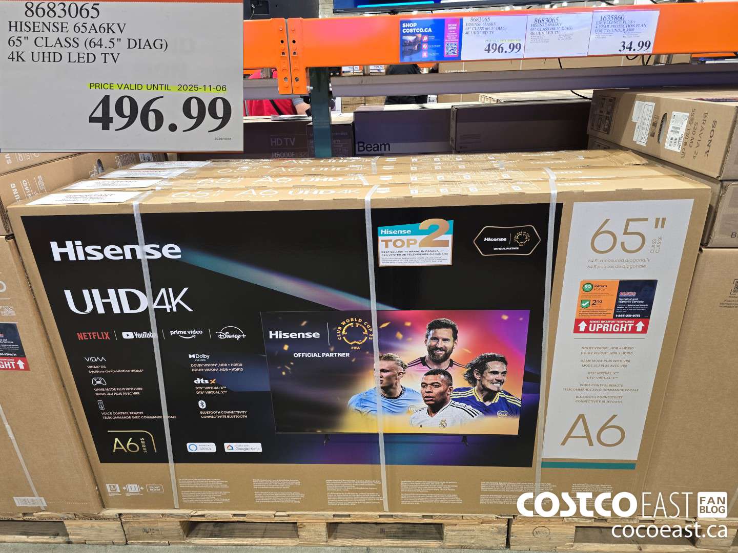 8683065 HISENSE 65A6KV 65