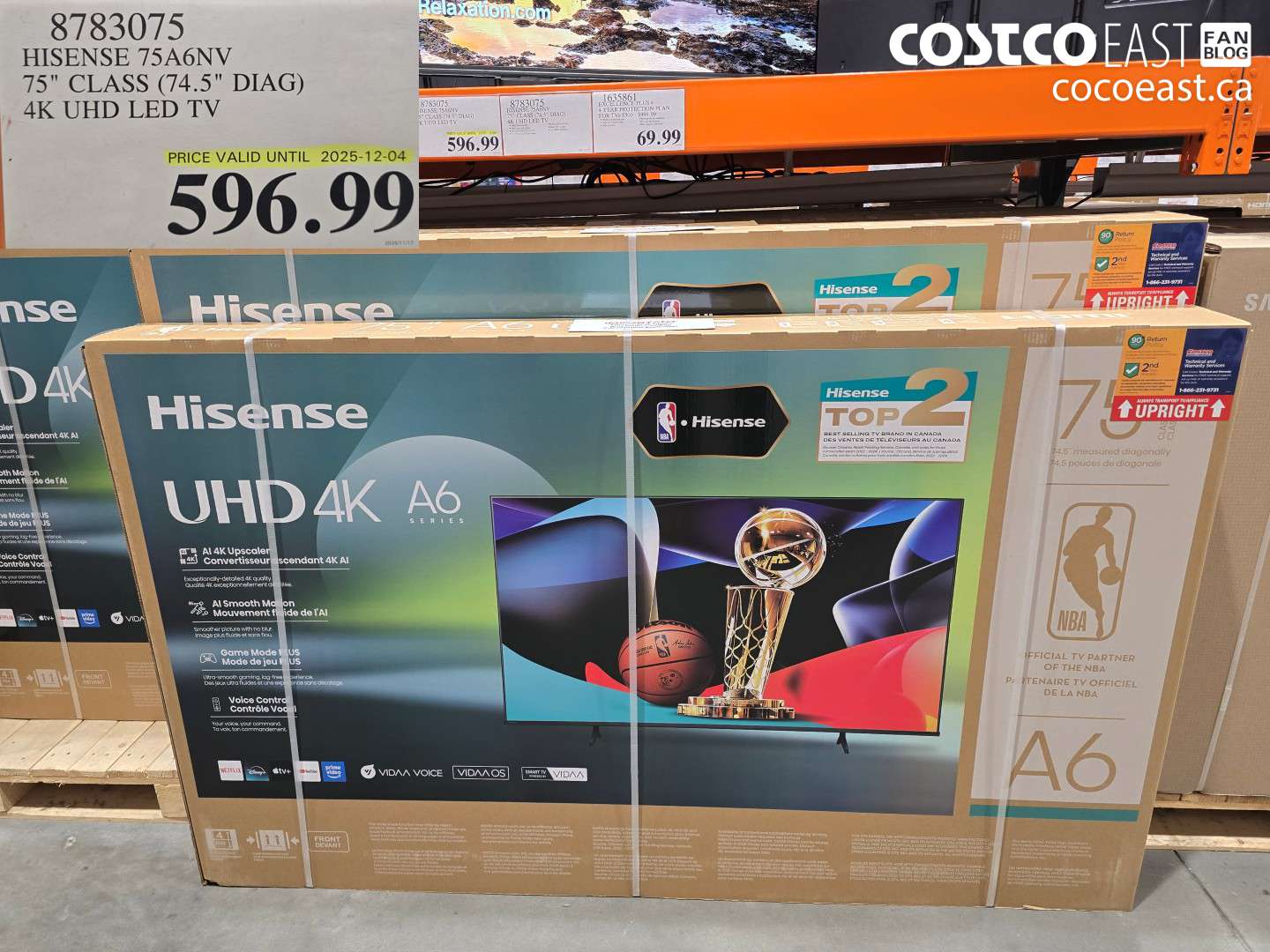 8783075 HISENSE 75A6NV 75