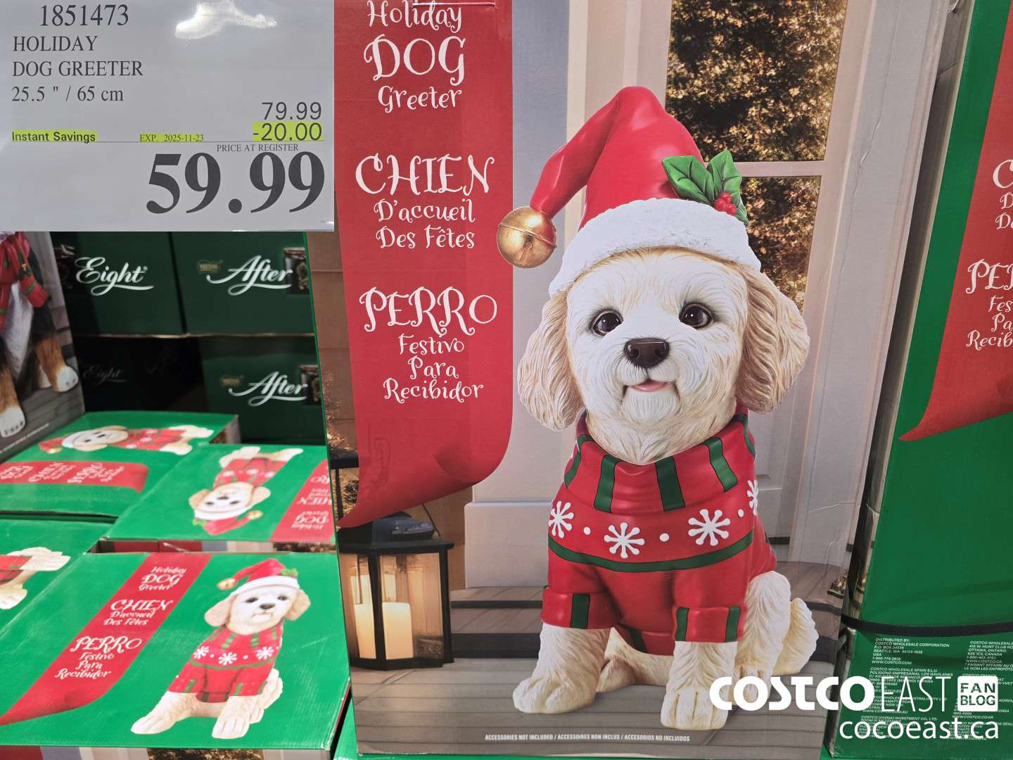 1851473 HOLIDAY DOG GREETER 25.5