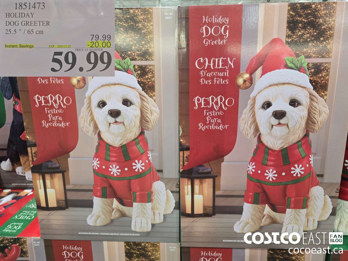 1851473 HOLIDAY DOG GREETER 25.5