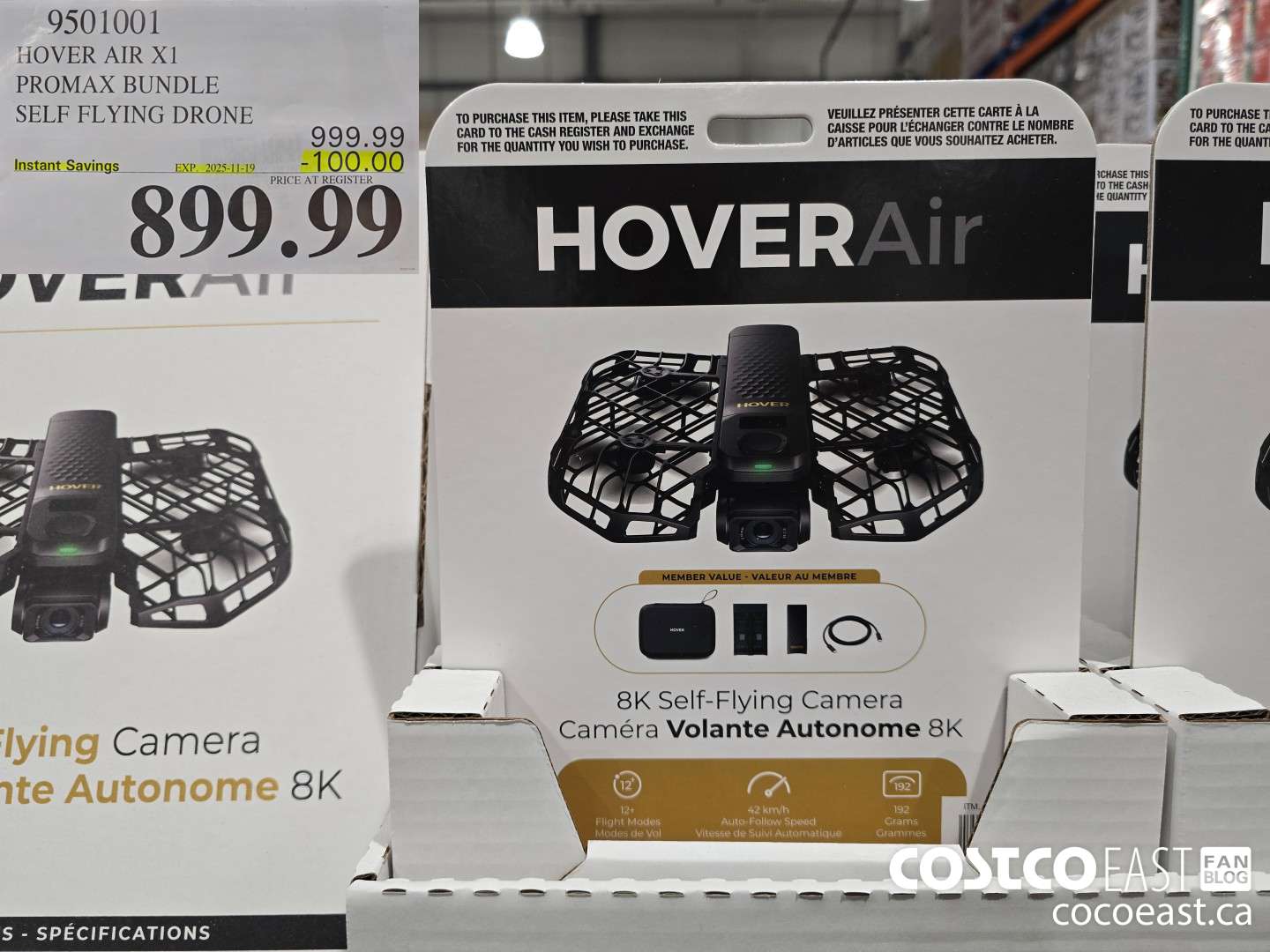 9501001 HOVER AIR X1 PROMAX BUNDLE SELF FLYING DRONE ($100.00 INSTANT SAVINGS EXPIRES ON 2025-11-19) $899.99