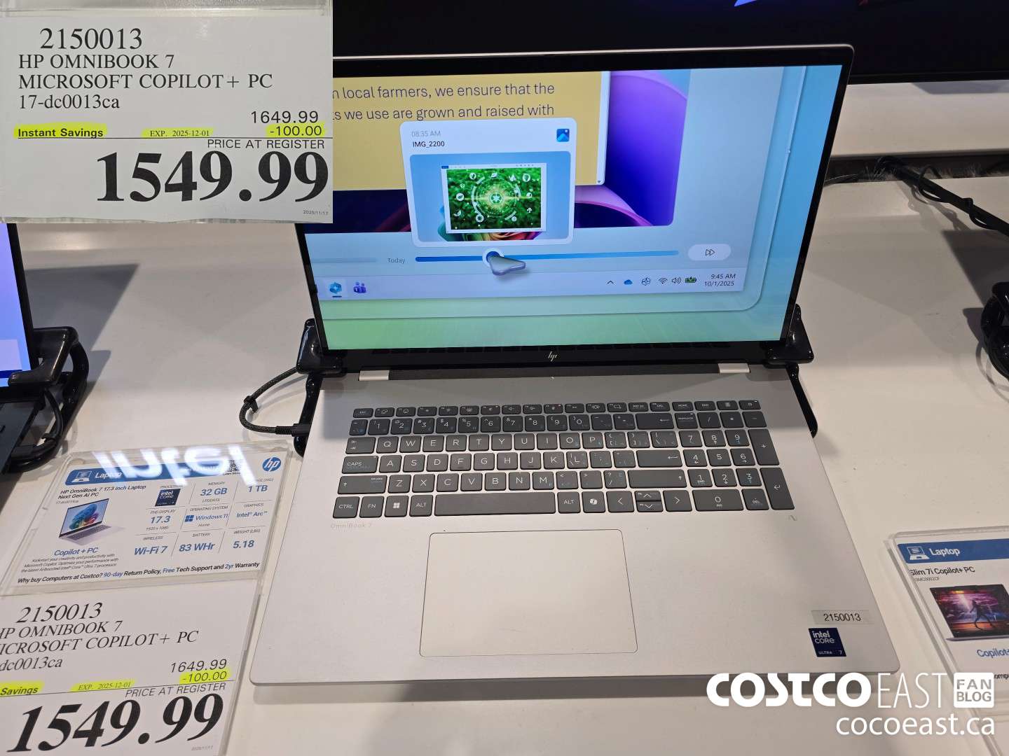 2150013 HP OMNIBOOK 7 MICROSOFT COPILOT 17-dc0013ca ($100.00 INSTANT SAVINGS EXPIRES ON 2025-12-01) $1549.99