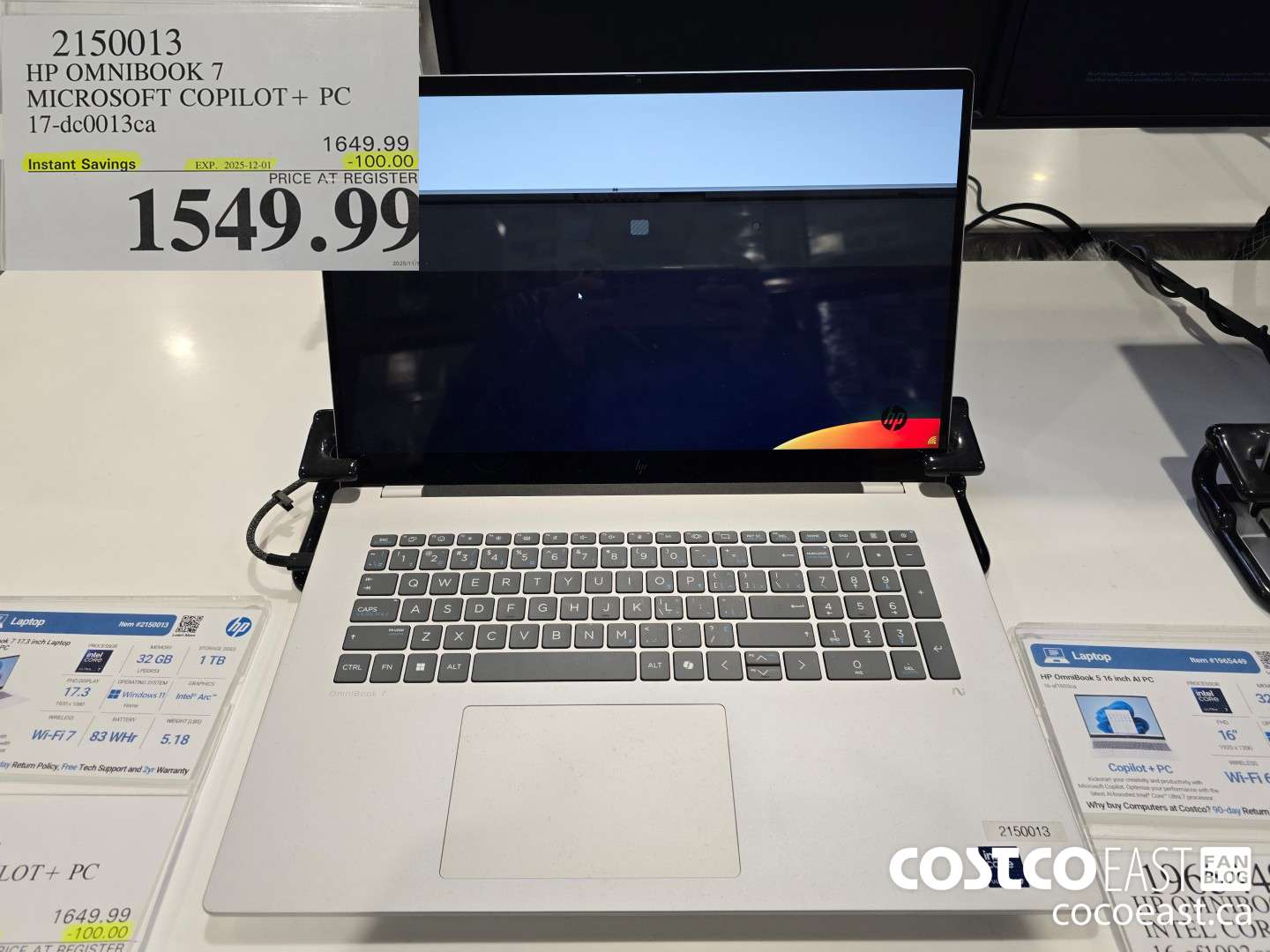 2150013 HP OMNIBOOK 7 MICROSOFT COPILOT 17-dc0013ca ($100.00 INSTANT SAVINGS EXPIRES ON 2025-12-01) $1549.99