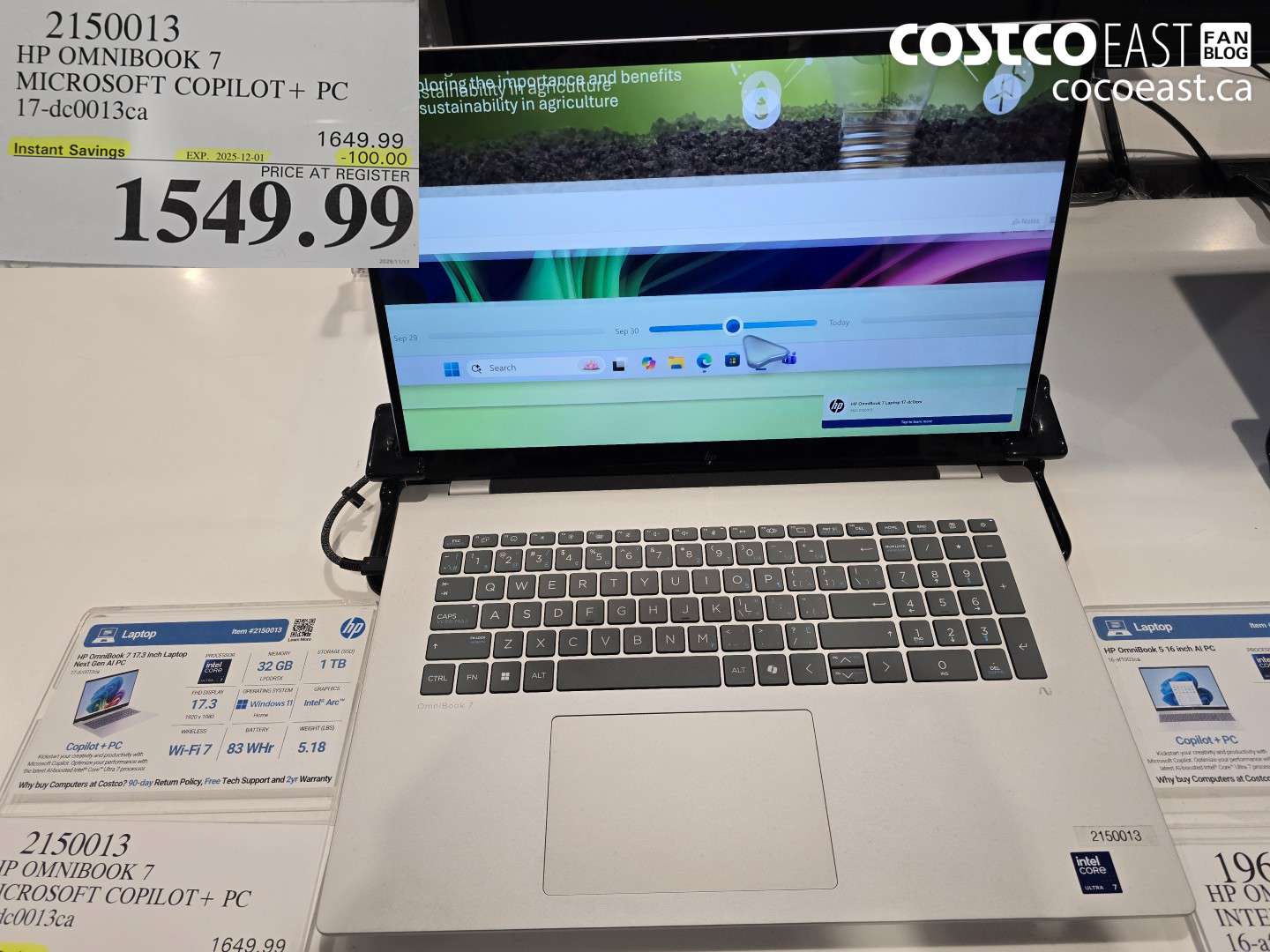 2150013 HP OMNIBOOK 7 MICROSOFT COPILOT 17-dc0013ca ($100.00 INSTANT SAVINGS EXPIRES ON 2025-12-01) $1549.99