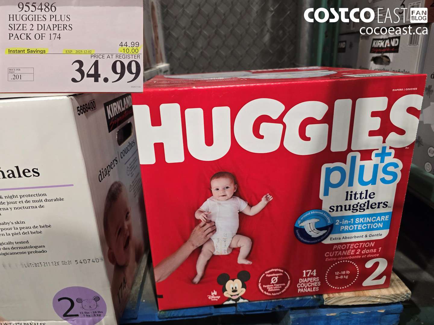 955486 HUGGIES PLUS SIZE 2 DIAPERS Pack of 174 ($10.00 INSTANT SAVINGS EXPIRES ON 2025-12-02) $34.99