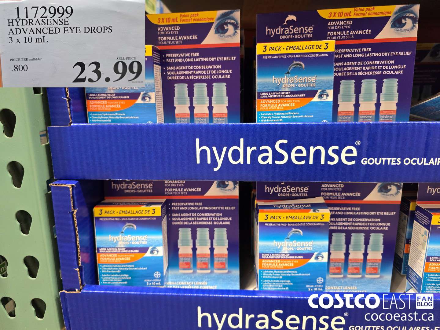 1172999 HYDRASENSE ADVANCED EYE DROPS 3 x 10ML $23.99