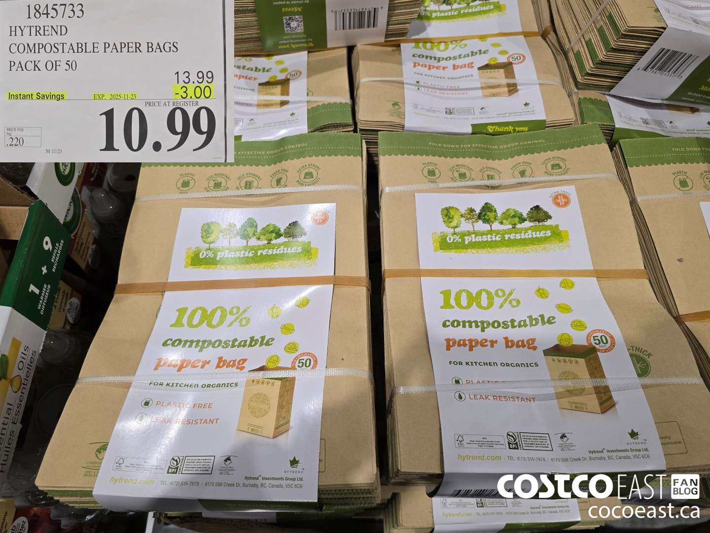 1845733 HYTREND COMPOSTABLE PAPER BAGS PACK OF 50 ($3.00 INSTANT SAVINGS EXPIRES ON 2025-11-23) $10.99