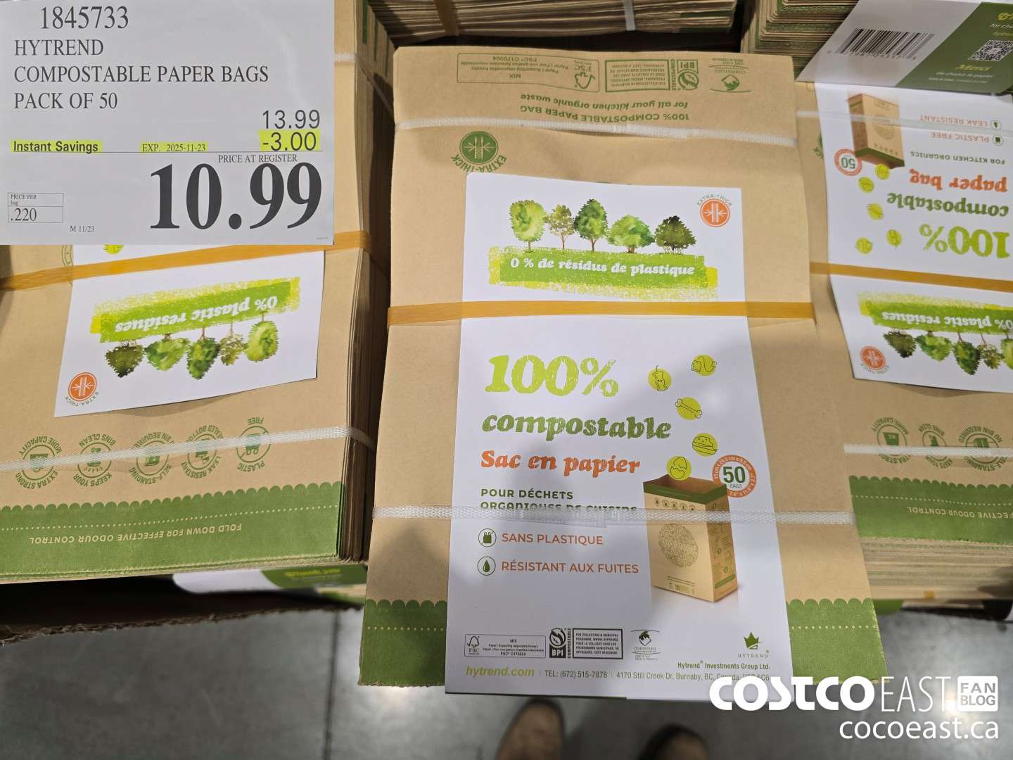 1845733 HYTREND COMPOSTABLE PAPER BAGS PACK OF 50 ($3.00 INSTANT SAVINGS EXPIRES ON 2025-11-23) $10.99