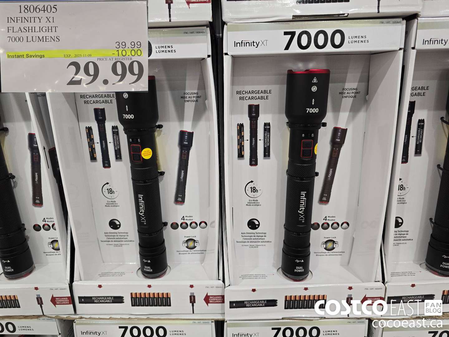 1806405 INFINITY X1 FLASHLIGHT 7000 LUMENS ($10.00 INSTANT SAVINGS EXPIRES ON 2025-11-09) $29.99
