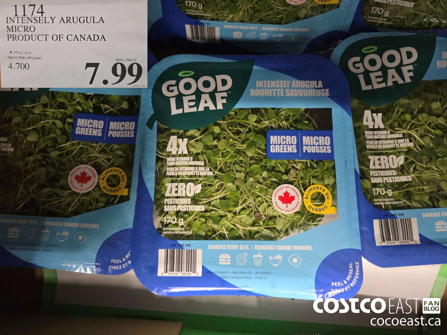 1174 INTENSELY ARUGULA MICRO PRODUCT OF CANADA $7.99
