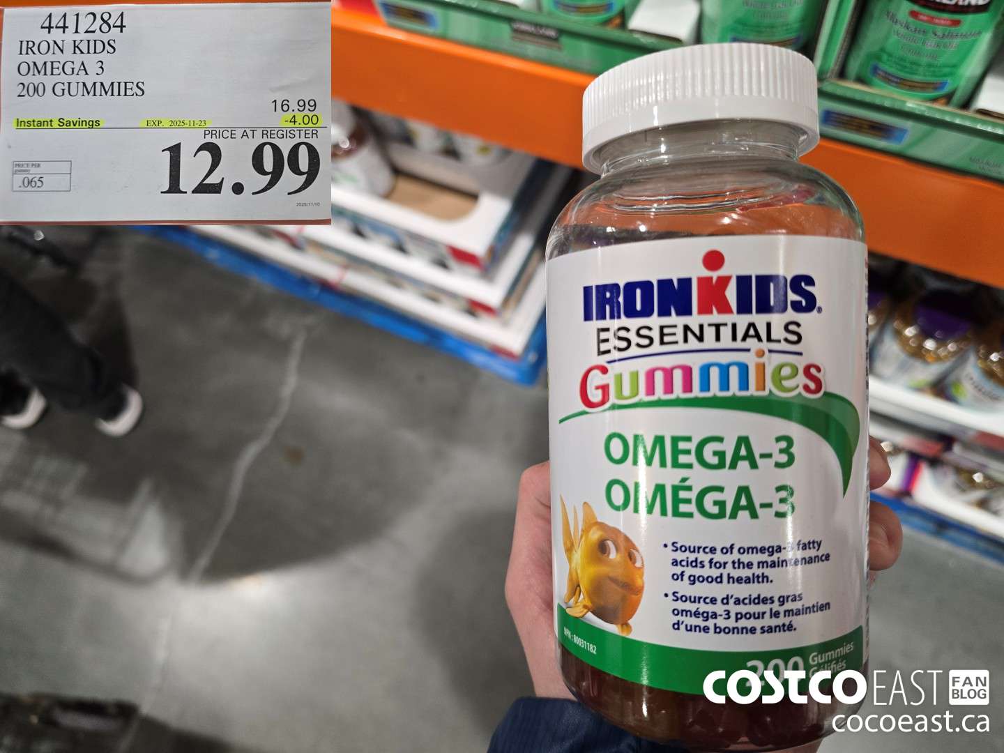441284 IRON KIDS OMEGA 3 200 GUMMIES ($4.00 INSTANT SAVINGS EXPIRES ON 2025-11-23) $12.99