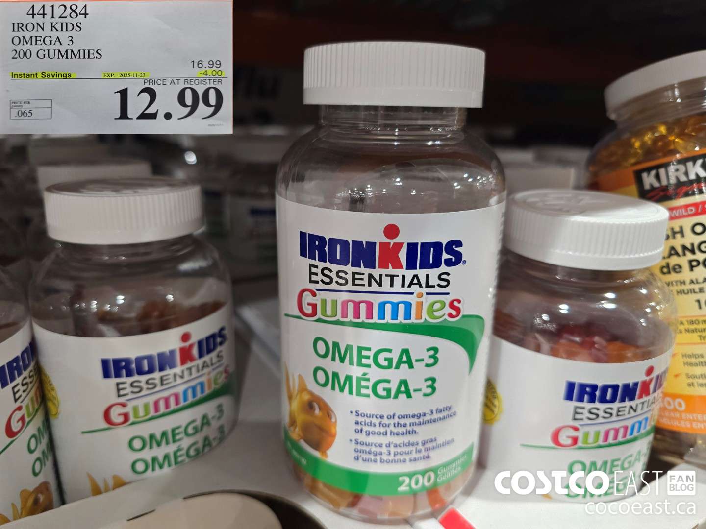441284 IRON KIDS OMEGA 3 200 GUMMIES ($4.00 INSTANT SAVINGS EXPIRES ON 2025-11-23) $12.99