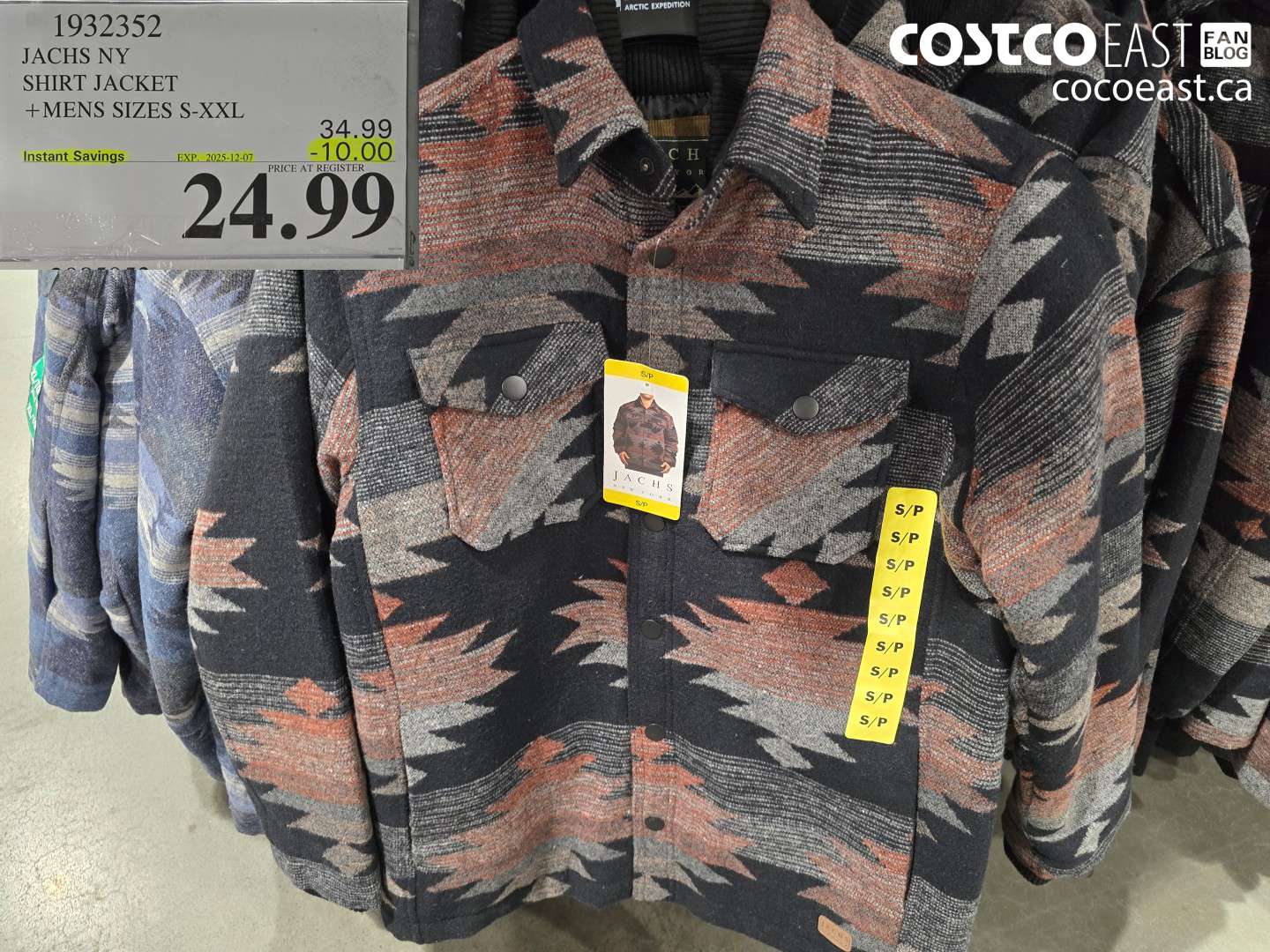 1932352 JACHS NY SHIRT JACKET +MENS SIZES S-XXL ($10.00 INSTANT SAVINGS EXPIRES ON 2025-12-07) $24.99