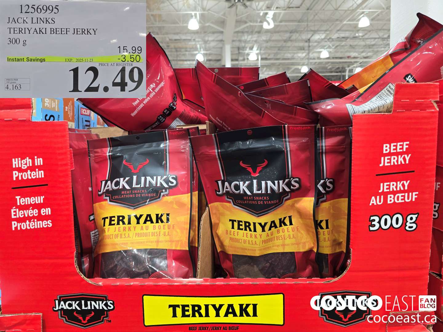 1256995 JACK LINKS TERIYAKI BEEF JERKY 300G ($3.50 INSTANT SAVINGS EXPIRES ON 2025-11-23) $12.49