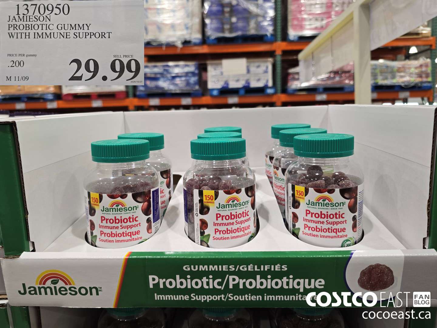 1370950 JAMIESON PROBIOTIC GUMMY WITH IMMUNE SUPPORT $29.99