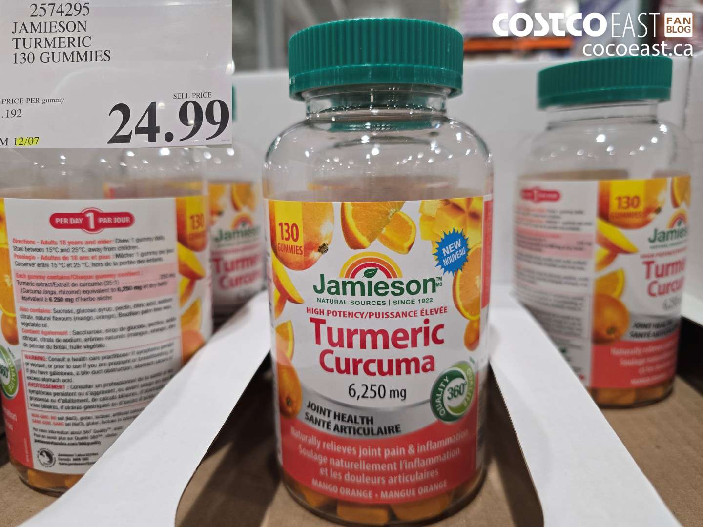 2574295 JAMIESON TURMERIC 130 GUMMIES $24.99