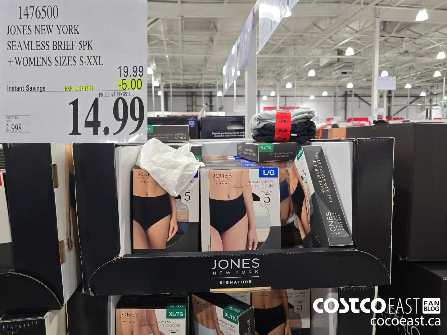 1476500 JONES NEW YORK BRIEF 5PK +LADIES SIZES S-XXL ($5.00 INSTANT SAVINGS EXPIRES ON 2025-12-21) $14.99