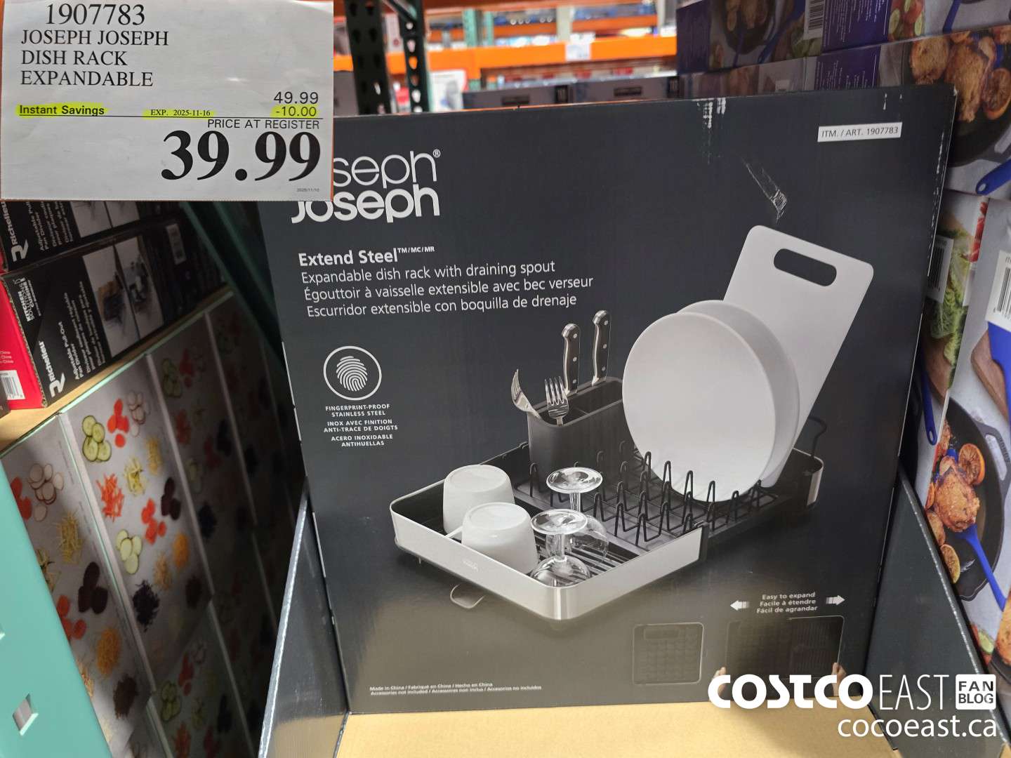 1907783 JOSEPH JOSEPH DISH RACK EXPANDABLE ($10.00 INSTANT SAVINGS EXPIRES ON 2025-11-16) $39.99