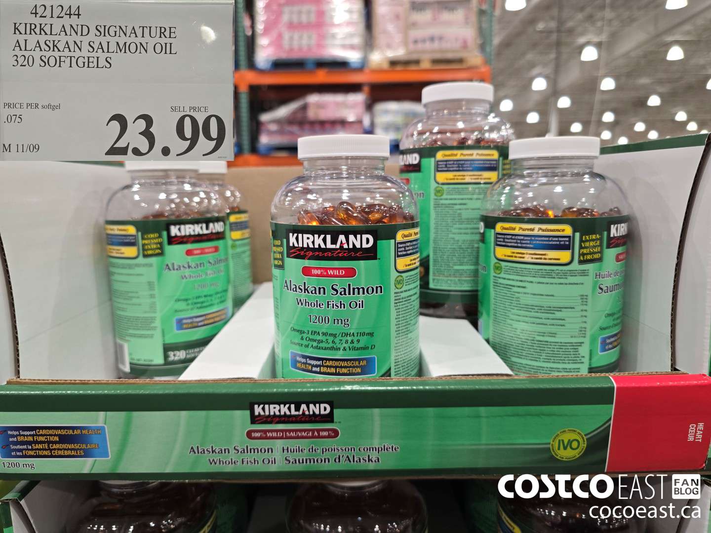 421244 KIRKLAND SIGNATURE ALASKAN SALMON OIL 320 SOFTGELS $23.99