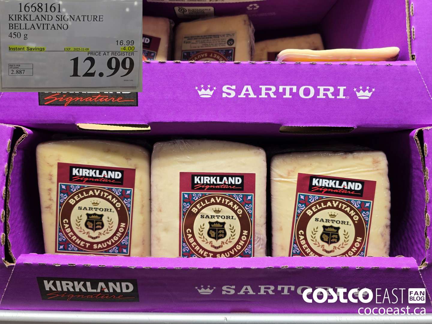 1668161 KIRKLAND SIGNATURE BELLAVITANO 450 g ($4.00 INSTANT SAVINGS EXPIRES ON 2025-11-09) $12.99