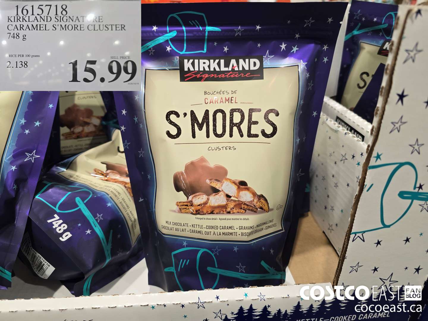 1615718 KIRKLAND SIGNATURE CARAMEL S'MORE CLUSTER 748 g $15.99