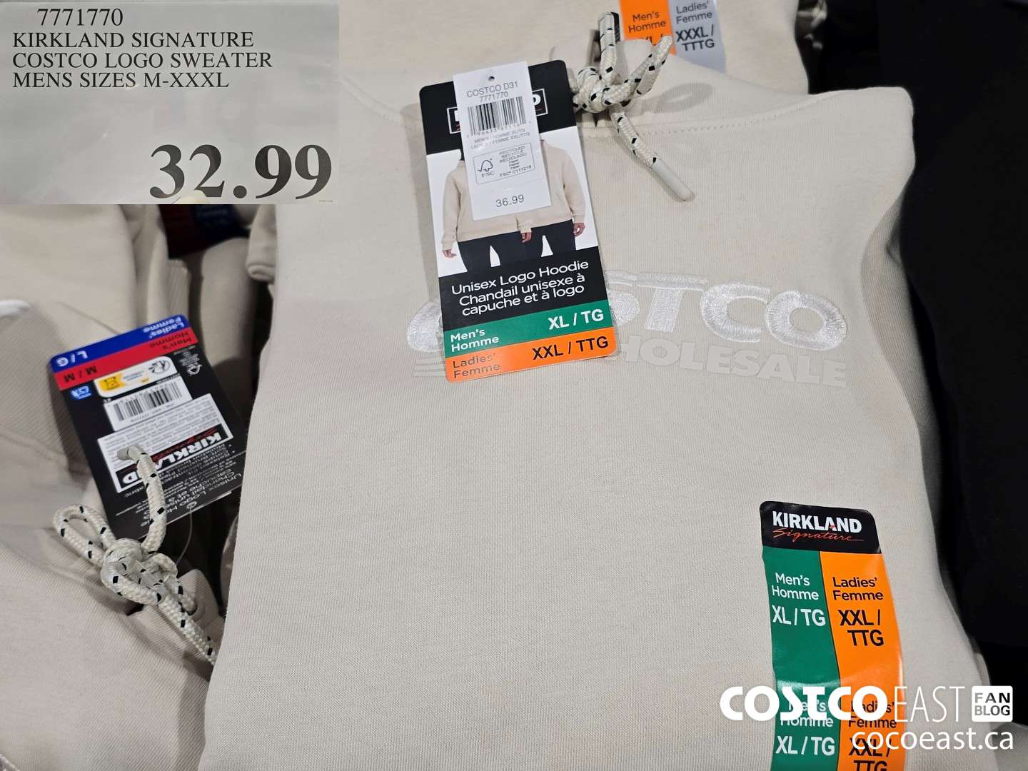 7771770 KIRKLAND SIGNATURE COSTCO LOGO SWEATER MENS SIZES M-XXXL $32.99