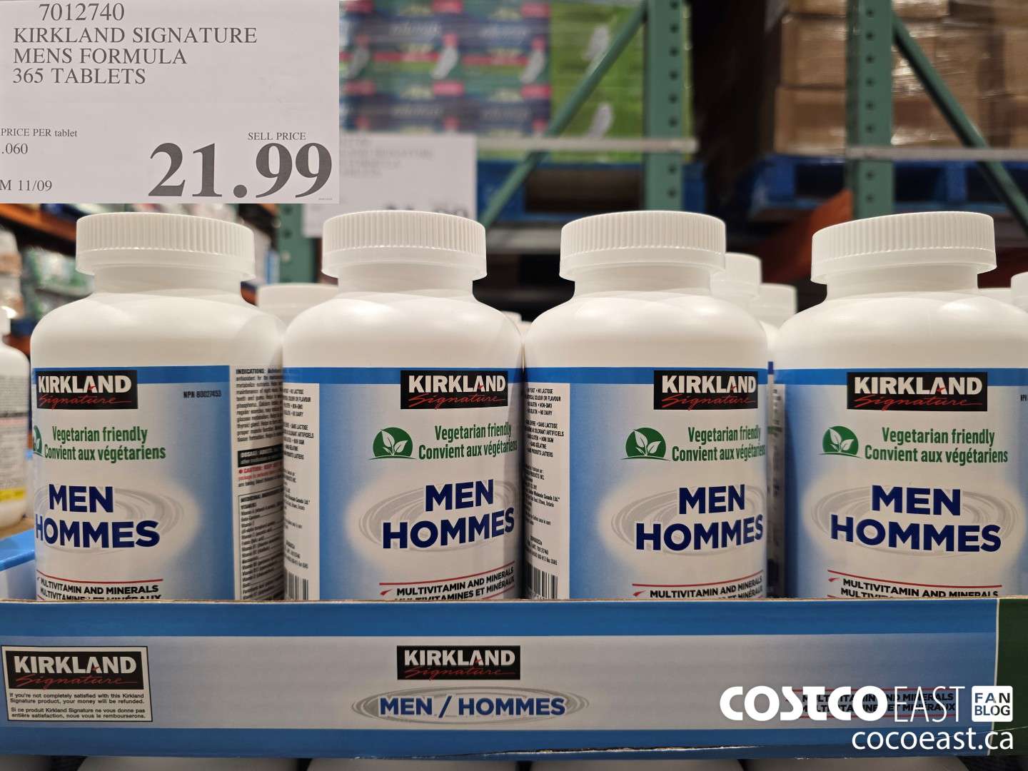 7012740 KIRKLAND SIGNATURE MENS FORMULA 365 TABLETS $21.99