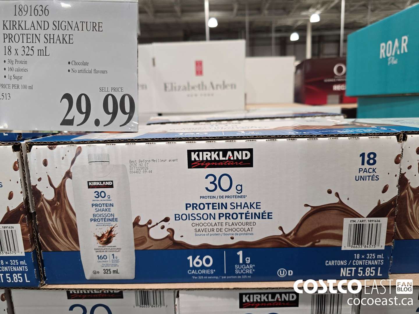 1891636 KIRKLAND SIGNATURE PROTEIN SHAKE 18 X 325 ML $29.99